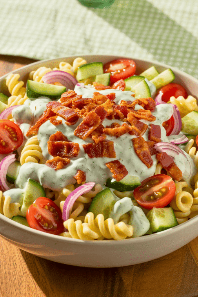 cold creamy pasta salad