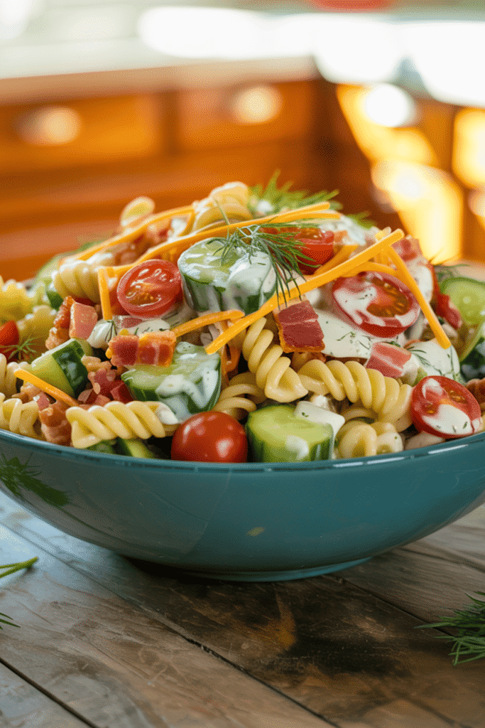 creamy pasta salad for cookouts