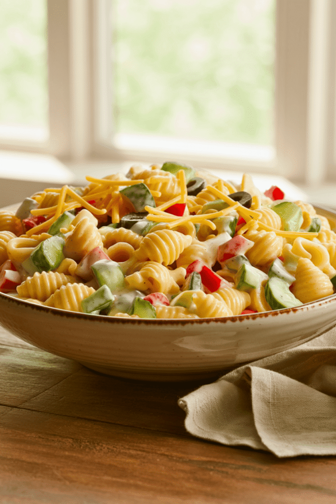 pasta salad with creamy dressing