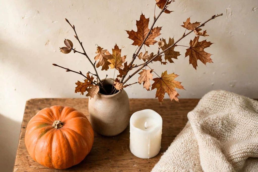 Simple low-energy fall decorating with a few cozy seasonal touches