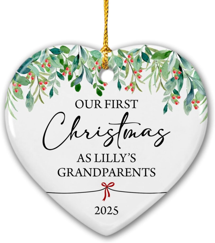 customized Grandparent christmas ornament - first time grandparents gifts