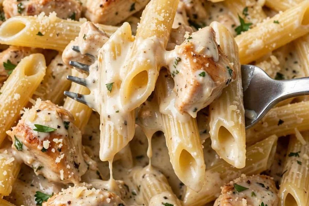 Creamy Italian chicken pasta made in the Instant Pot