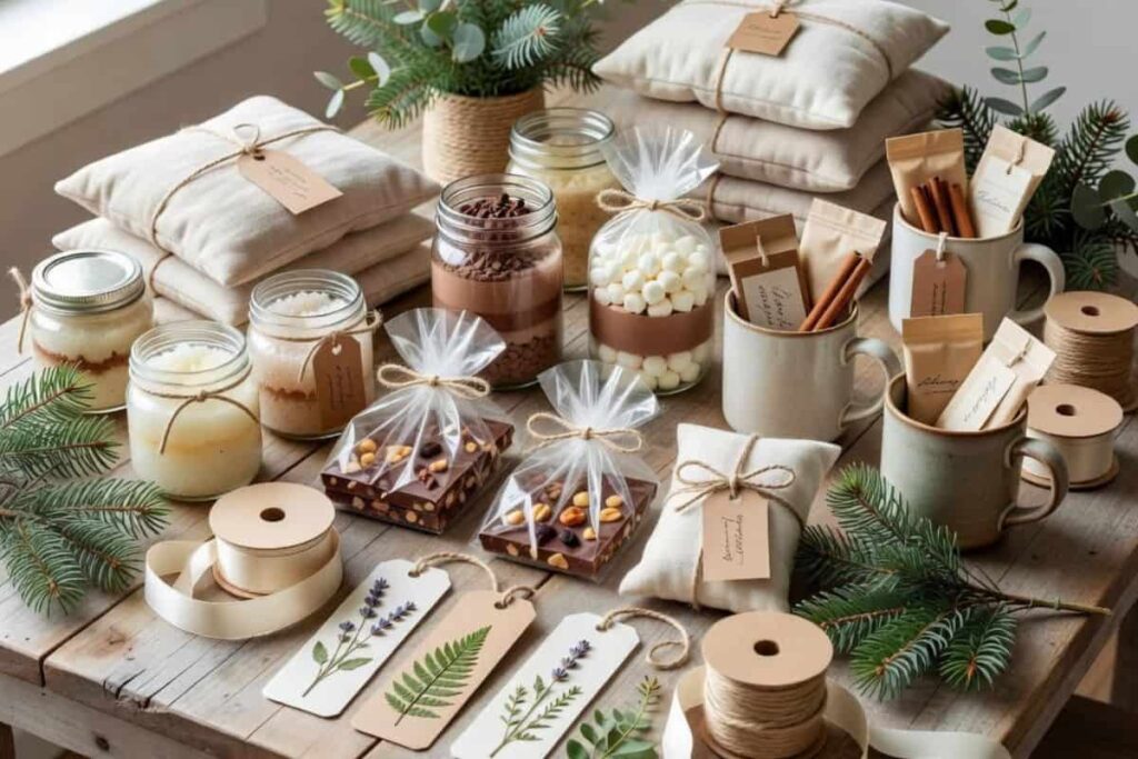Homemade gift ideas including DIY gifts, edible treats, and personalized presents