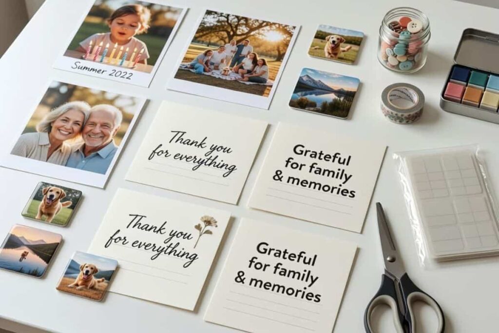 Personalized photo gifts and homemade keepsakes