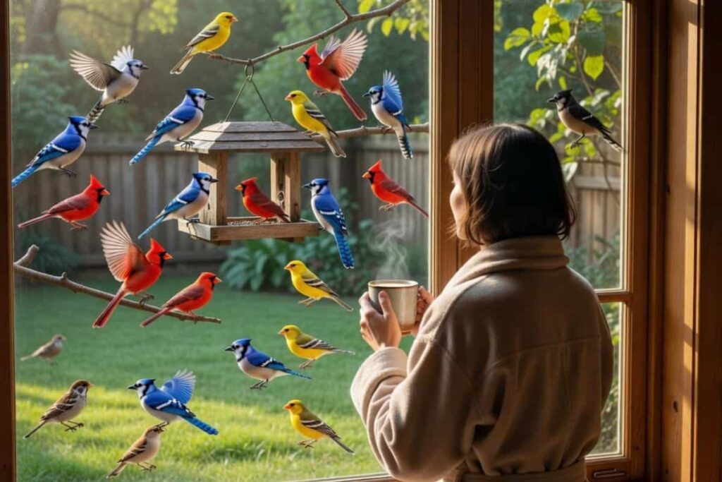 Watching birds from home as a relaxing indoor hobby