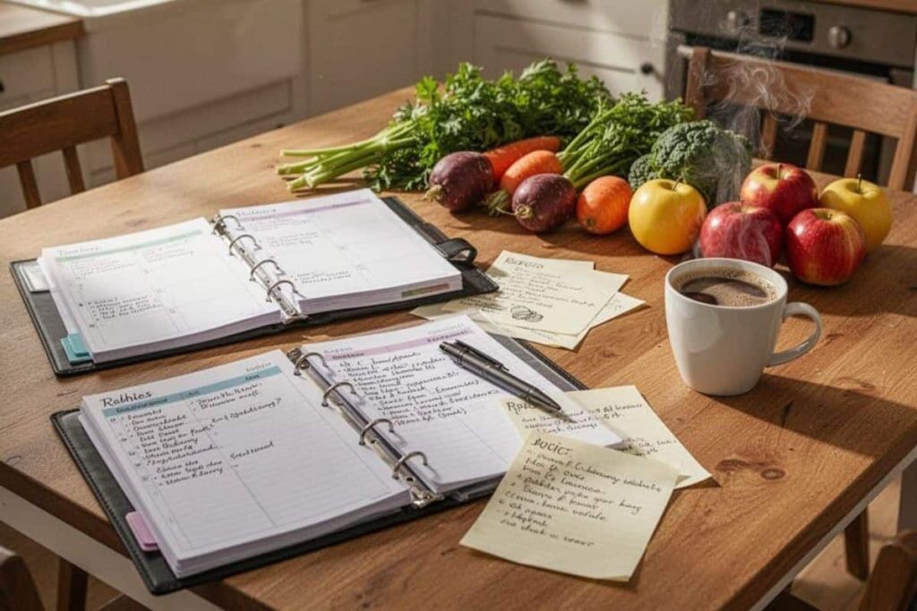 Weekly meal planner and recipe collection for organizing one-pan meals