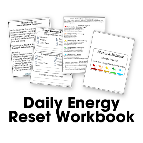 Daily Energy Reset Workbook for checking in with your energy